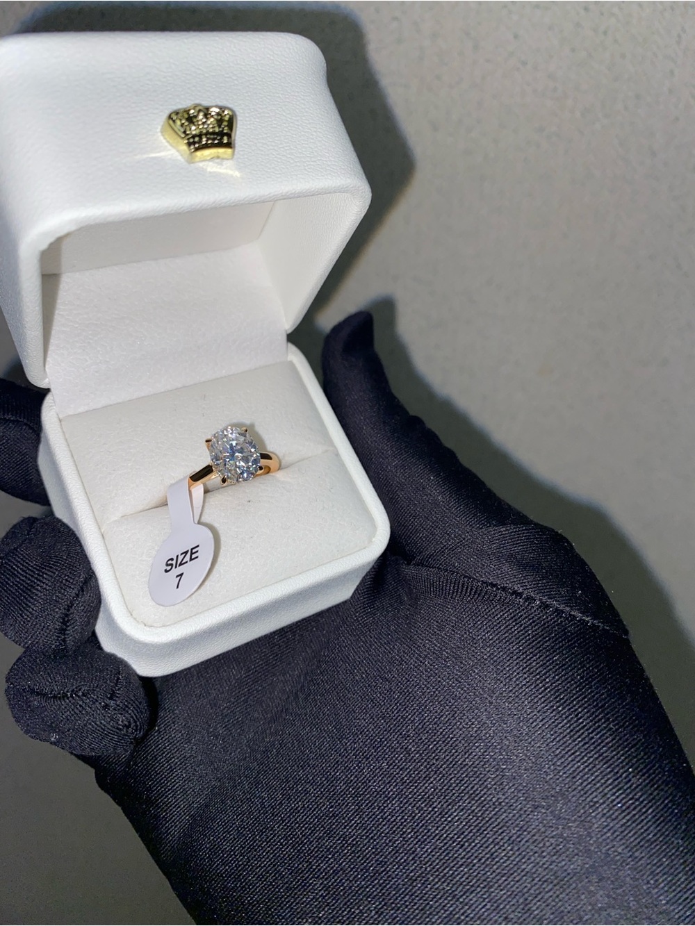 3ct Oval Moissanite Solitaire Ring - Size 7